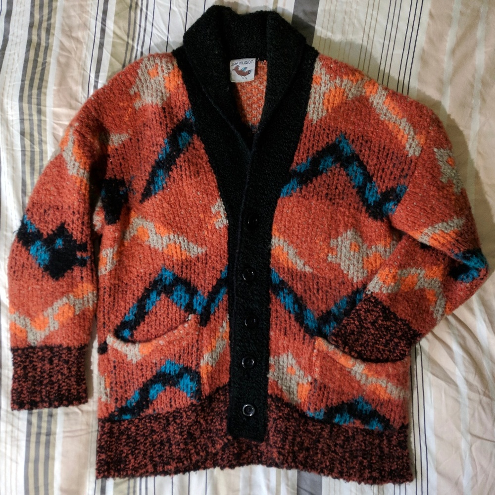 Jay Musson Art Wear Aztec Snake Cardigan Sweater
